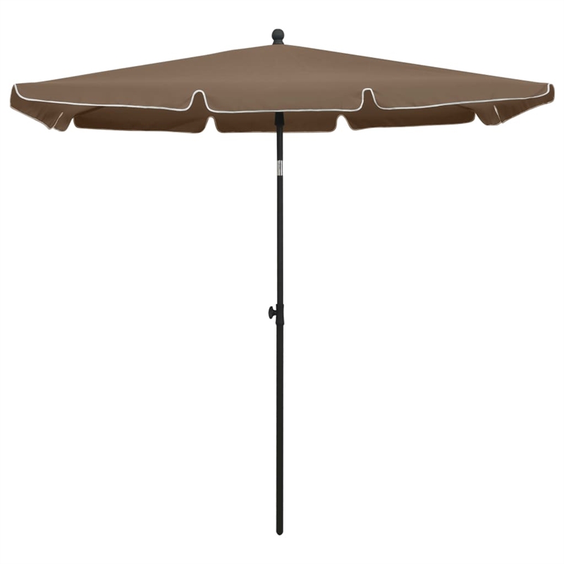 vidaXL Garden Parasol with Pole in Taupe
