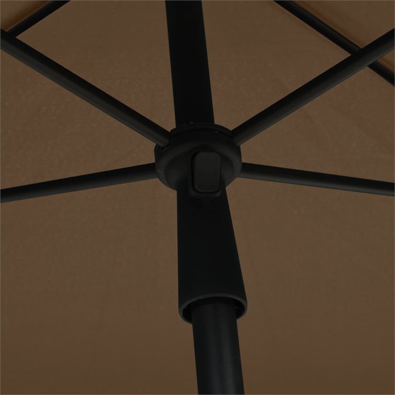 vidaXL Garden Parasol with Pole in Taupe
