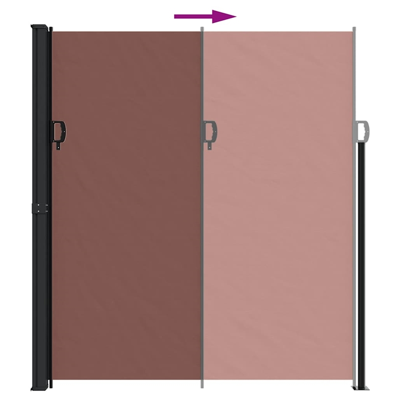 vidaXL Retractable Side Awning in Brown