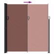 vidaXL Retractable Side Awning in Brown