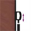 vidaXL Retractable Side Awning in Brown