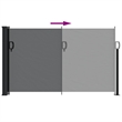 vidaXL Retractable Side Awning in Black