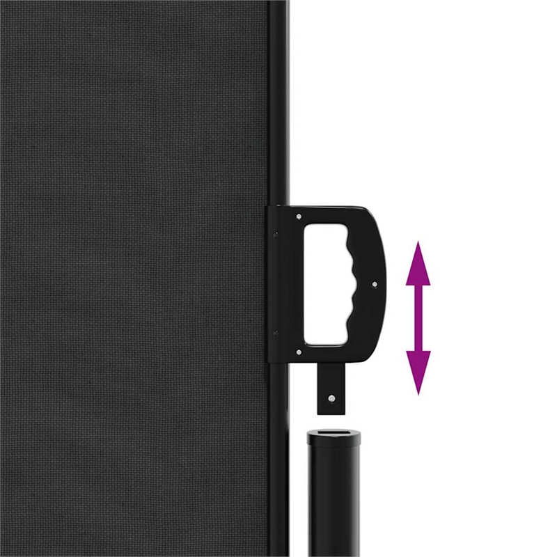 vidaXL Retractable Side Awning in Black