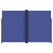 vidaXL Large Retractable Side Awning with PU Coating in Blue