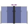 vidaXL Large Retractable Side Awning with PU Coating in Blue