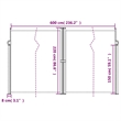 vidaXL Large Retractable Side Awning with PU Coating in Blue