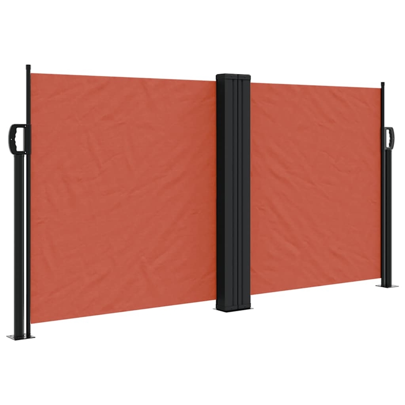 vidaXL Retractable Side Awning with PU Coating in Terracotta