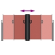 vidaXL Retractable Side Awning with PU Coating in Terracotta