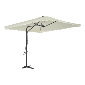 vidaXL 98.4x98.4&quot Rotatable Garden Parasol in Sand