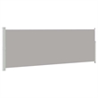 vidaXL Side Awning with PU Coating in Grey Steel Frame