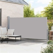 vidaXL Side Awning with PU Coating in Grey Steel Frame