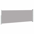 vidaXL Side Awning with PU Coating in Grey Steel Frame
