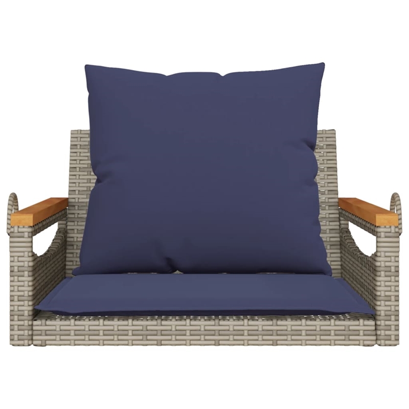 vidaXL Swing Bench with Cushions Gray 24.8