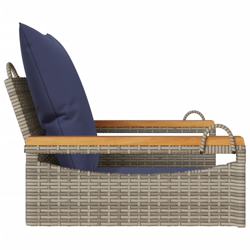 vidaXL Swing Bench with Cushions Gray 24.8