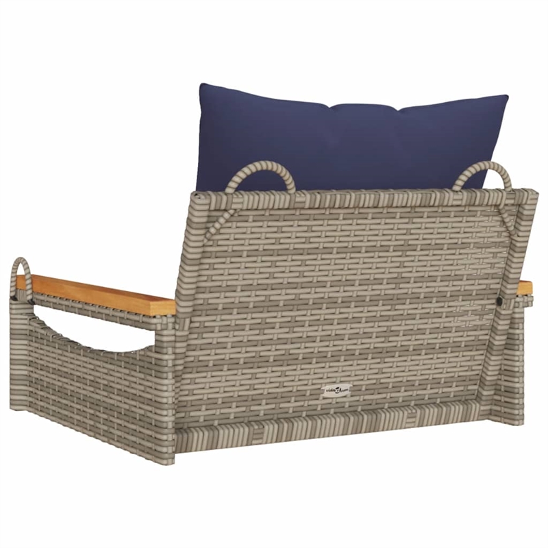 vidaXL Swing Bench with Cushions Gray 24.8