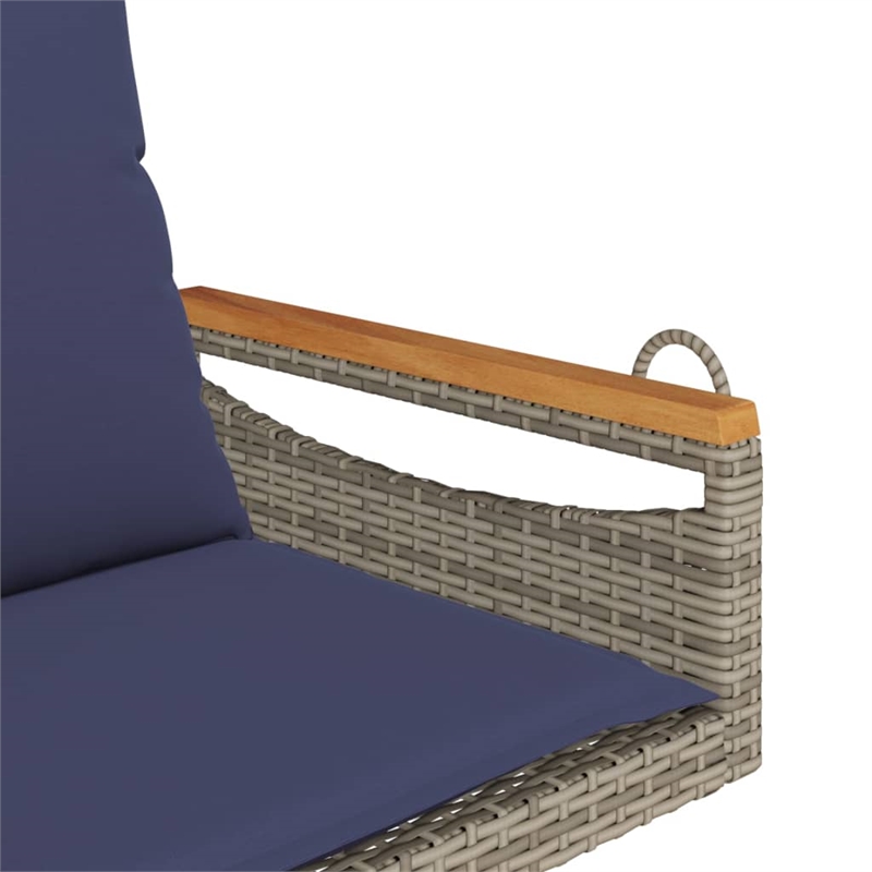 vidaXL Swing Bench with Cushions Gray 24.8
