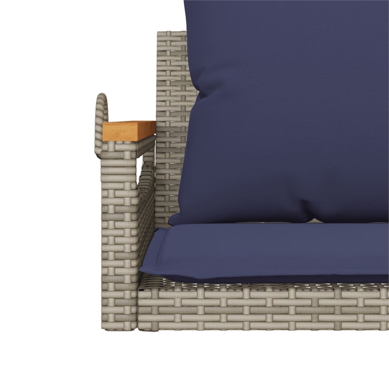 vidaXL Swing Bench with Cushions Gray 24.8