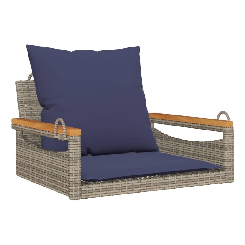 vidaXL Swing Bench with Cushions Gray 24.8