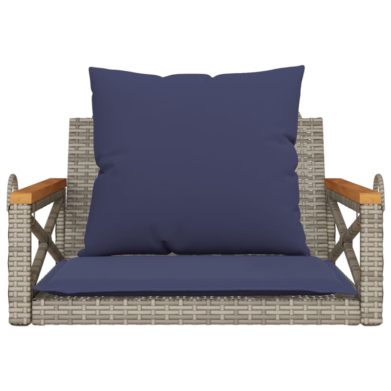 vidaXL Swing Bench with Cushions Gray 24.8