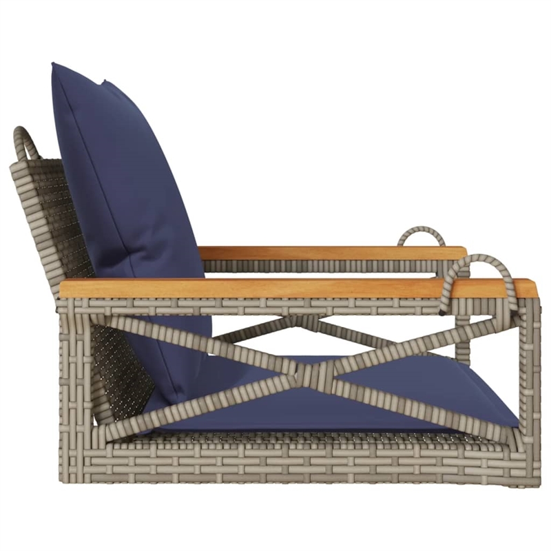 vidaXL Swing Bench with Cushions Gray 24.8