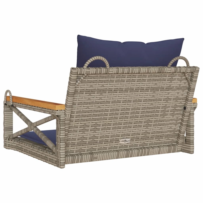vidaXL Swing Bench with Cushions Gray 24.8