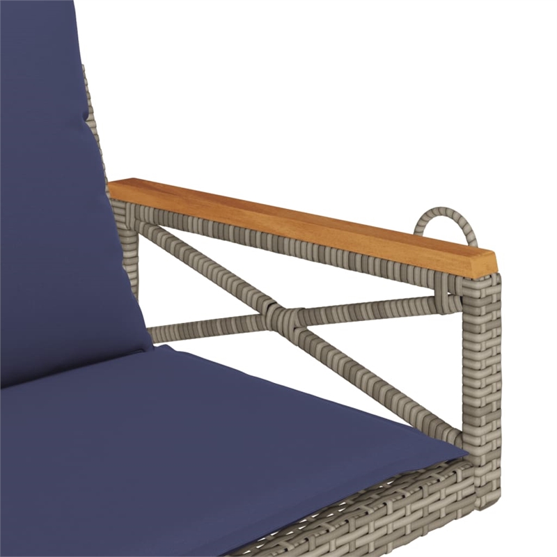 vidaXL Swing Bench with Cushions Gray 24.8