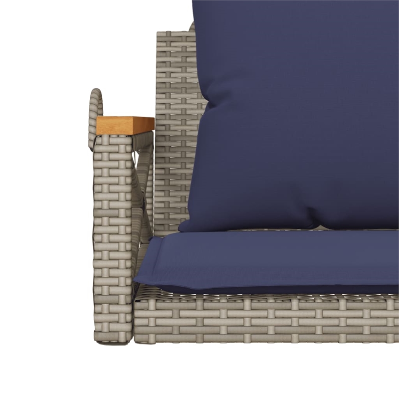 vidaXL Swing Bench with Cushions Gray 24.8