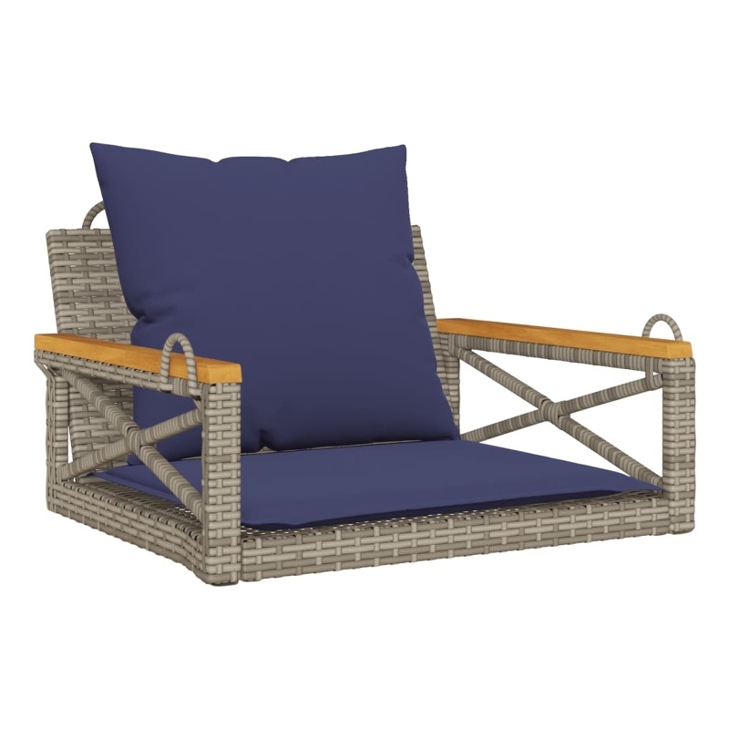 vidaXL Swing Bench with Cushions Gray 24.8