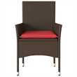 vidaXL Patio Chairs with Cushions 2 pcs Brown Poly Rattan