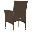 vidaXL Patio Chairs with Cushions 2 pcs Brown Poly Rattan