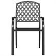 vidaXL Stackable Patio Chairs 2 pcs Steel Anthracite