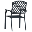 vidaXL Stackable Patio Chairs 2 pcs Steel Anthracite