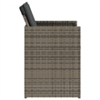 vidaXL Patio Chairs with Cushions 4 pcs Gray Poly Rattan