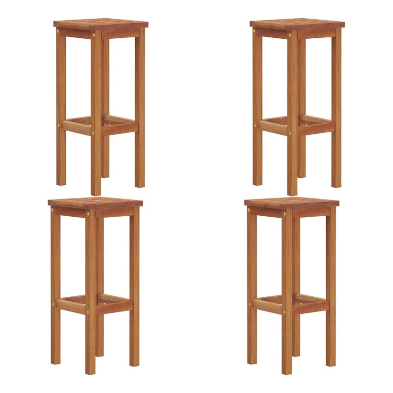vidaXL Bar Stools 4 pcs Solid Wood Acacia