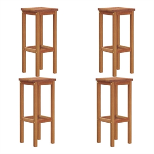 vidaXL Bar Stools 4 pcs Solid Wood Acacia