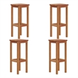 vidaXL Bar Stools 4 pcs Solid Wood Acacia