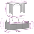 vidaXL 2 Piece Patio Dining Set with Cushions Gray Poly Rattan
