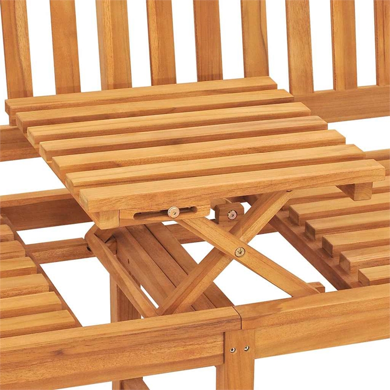 vidaXL 3-Seater Patio Bench with Table 59.1