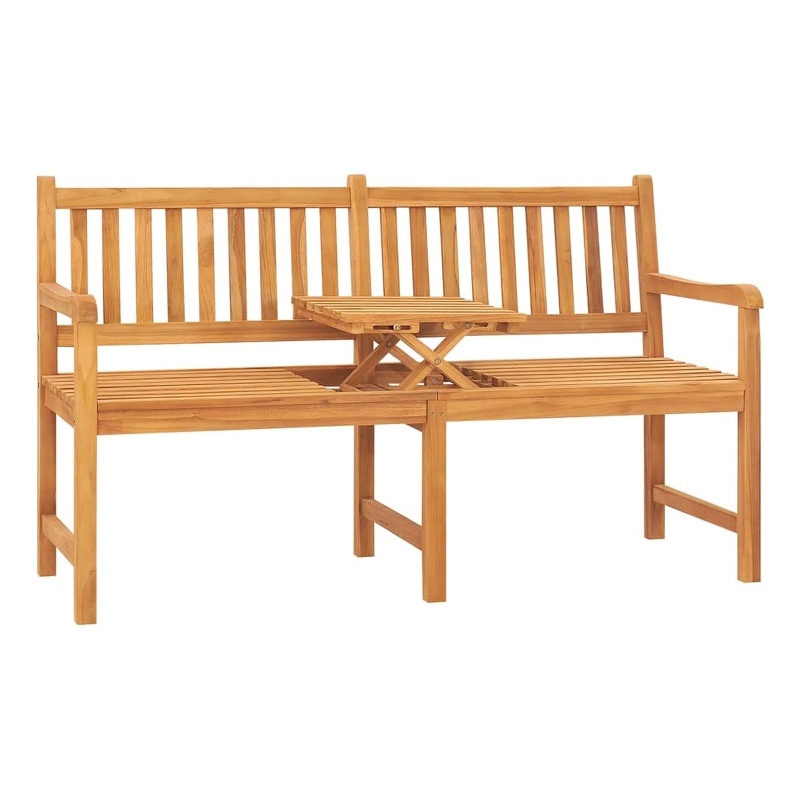 vidaXL 3-Seater Patio Bench with Table 59.1