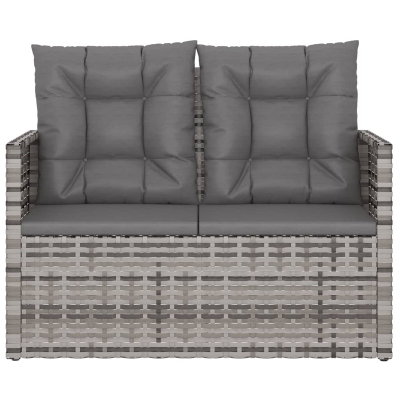 vidaXL Patio Bench with Cushions Gray 41.3
