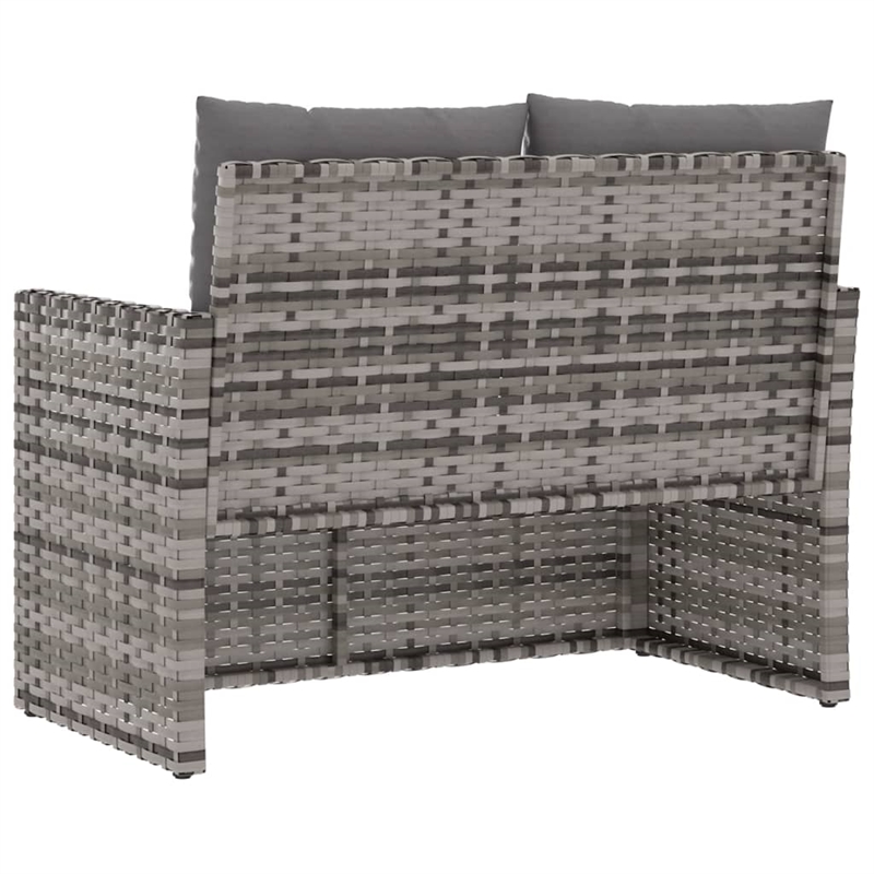 vidaXL Patio Bench with Cushions Gray 41.3