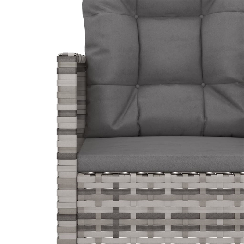 vidaXL Patio Bench with Cushions Gray 41.3