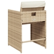 vidaXL Patio Chairs with Cushions 4 pcs Beige Poly Rattan