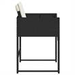 vidaXL Patio Chairs with Cushions 4 pcs Black Poly Rattan