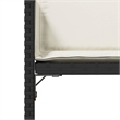 vidaXL Patio Chairs with Cushions 4 pcs Black Poly Rattan