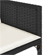 vidaXL Patio Chairs with Cushions 4 pcs Black Poly Rattan
