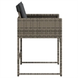 vidaXL Patio Chairs with Cushions 4 pcs Gray Poly Rattan