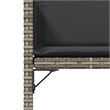 vidaXL Patio Chairs with Cushions 4 pcs Gray Poly Rattan