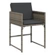 vidaXL Patio Chairs with Cushions 4 pcs Gray Poly Rattan