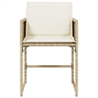 vidaXL Patio Chairs with Cushions 4 pcs Beige Poly Rattan